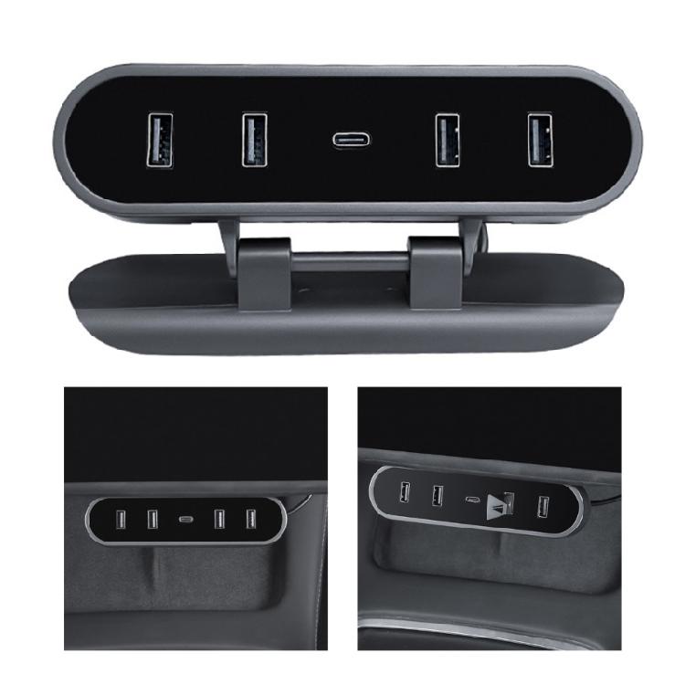 For Car 3/Y Glovebox Hub Ports Fast Charging Adapter Docking Station Spiliter