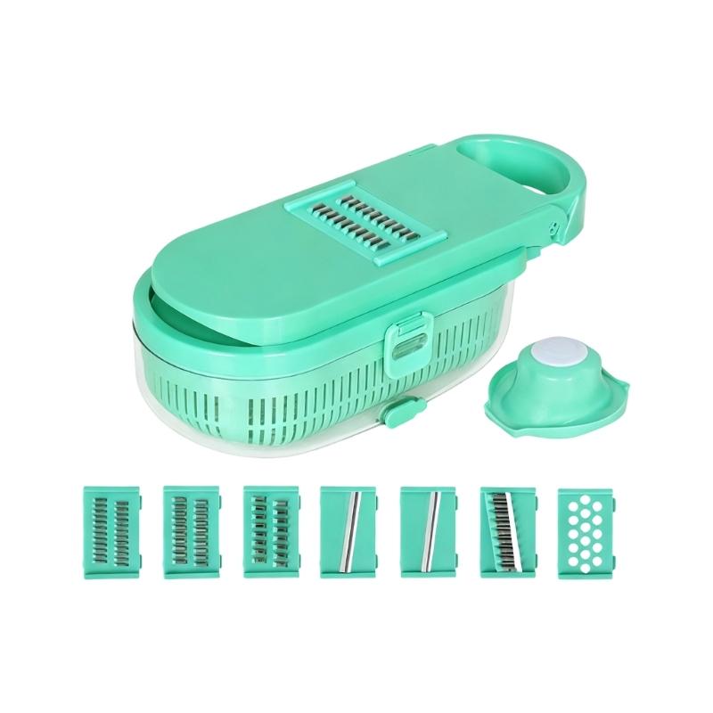

Professional 8 Blade Nonrust Steel Vegetable Chopper Dicer Feature Storage Container and Dishwasher Safe Design