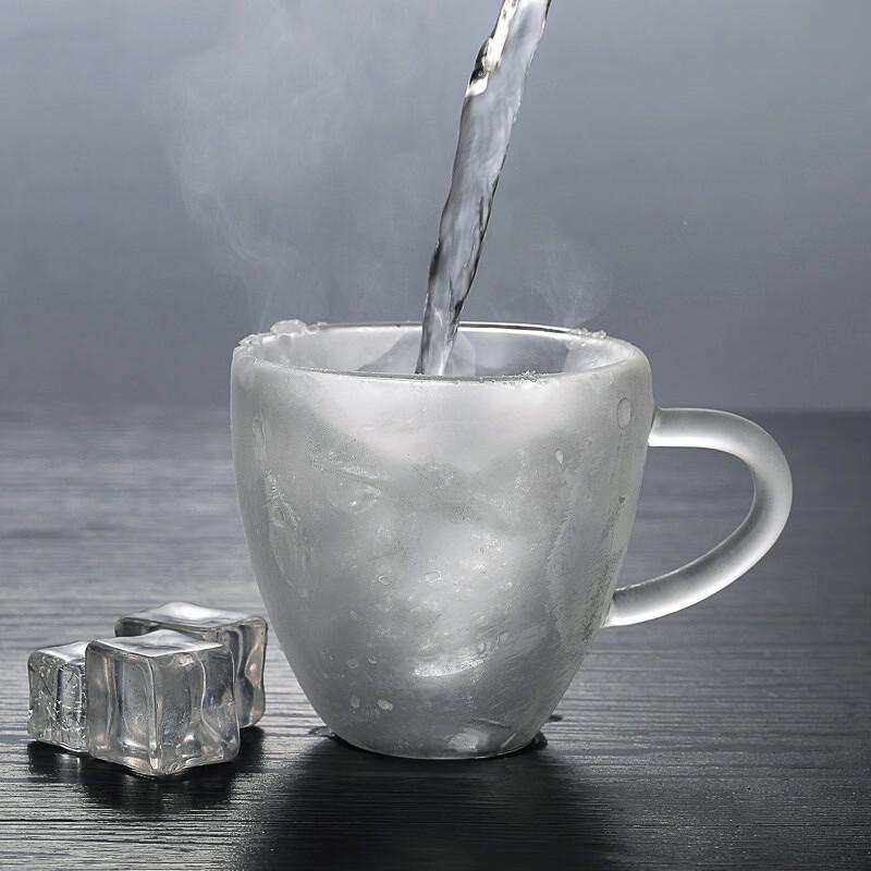Heart-shaped Double-Layer Glass Mug Set