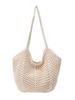 Handmade Woven Heart Tote Bag - Large Capacity Casual Beach Shoulder Bag