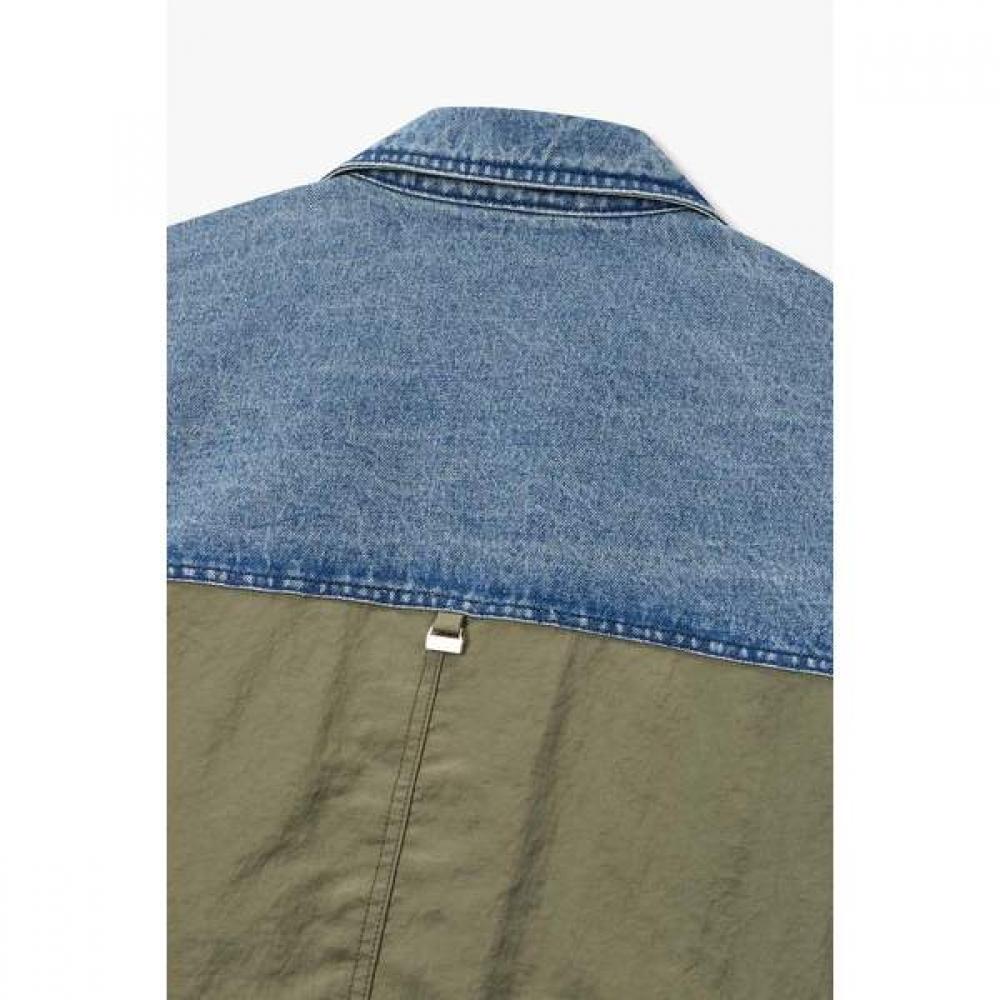 VOV Women Woven Mix Denim Zip Up Jacket 7156210001