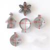 6Pcs Stainless Steel Kitchen DIY Christmas Decor Baking Tools Biscuit Mold Cookie Cutters Set