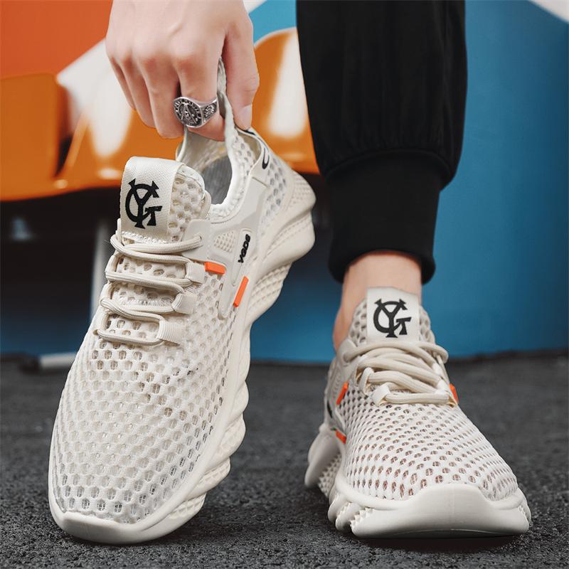 Neue Mode Herren Frühling und Sommer Low Top Bequeme Schuhe Atmungsaktive Freizeitsneaker