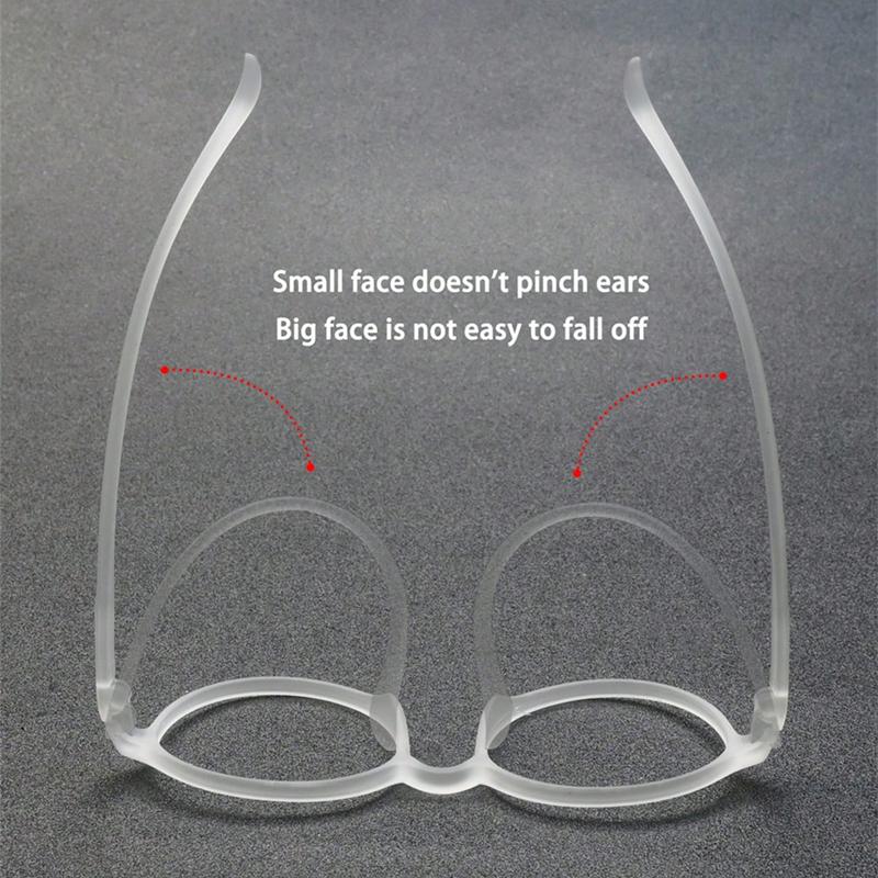 Men'S Flexible Transparent Eyeglasses Frame Ultralight Fashion Retro Round Optical Prescription Glasses Women'S 66016