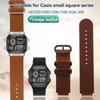 18mm Vintage Echte Leder Uhrenarmband für Casio AE-1200/AE-1300/AE-1500/SGW-300/SGW-400/W218H Schwarz & Braun Ersatzarmband