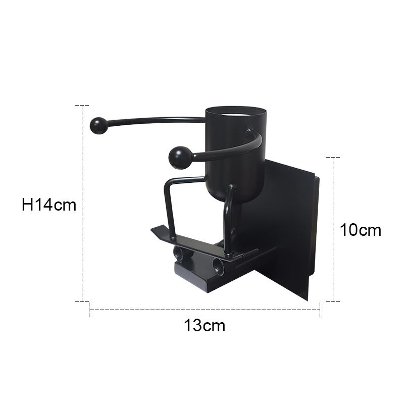 

Креативная мультяшная фигурка настенный светильник ретро теплая гостиная спальня декоративный светильник E27 черный художественный прикроватный светильник No light bulb