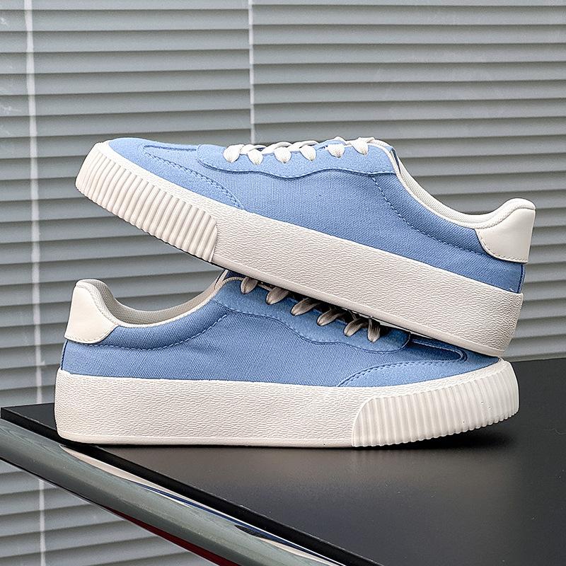 

AFANTING Fashion versatile canvas breathable and comfortable casual shoes men s thick-soled round head lace-up sports shoes men s 1575 44