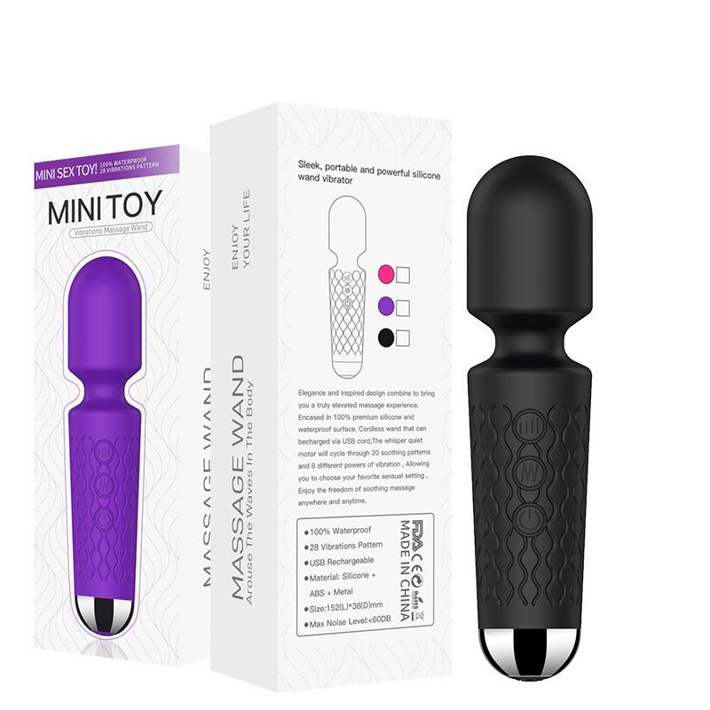 8-Speed, 20-Frequency Rechargeable Vibrating AV Rod for Women