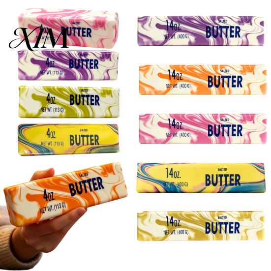 Butter Bar Sensory Toys Flow Pattern Stick Squeeze Toy, Slow Rebound Toy for Fidget Strip Desk Stress Relief, Soft Stretchy Office