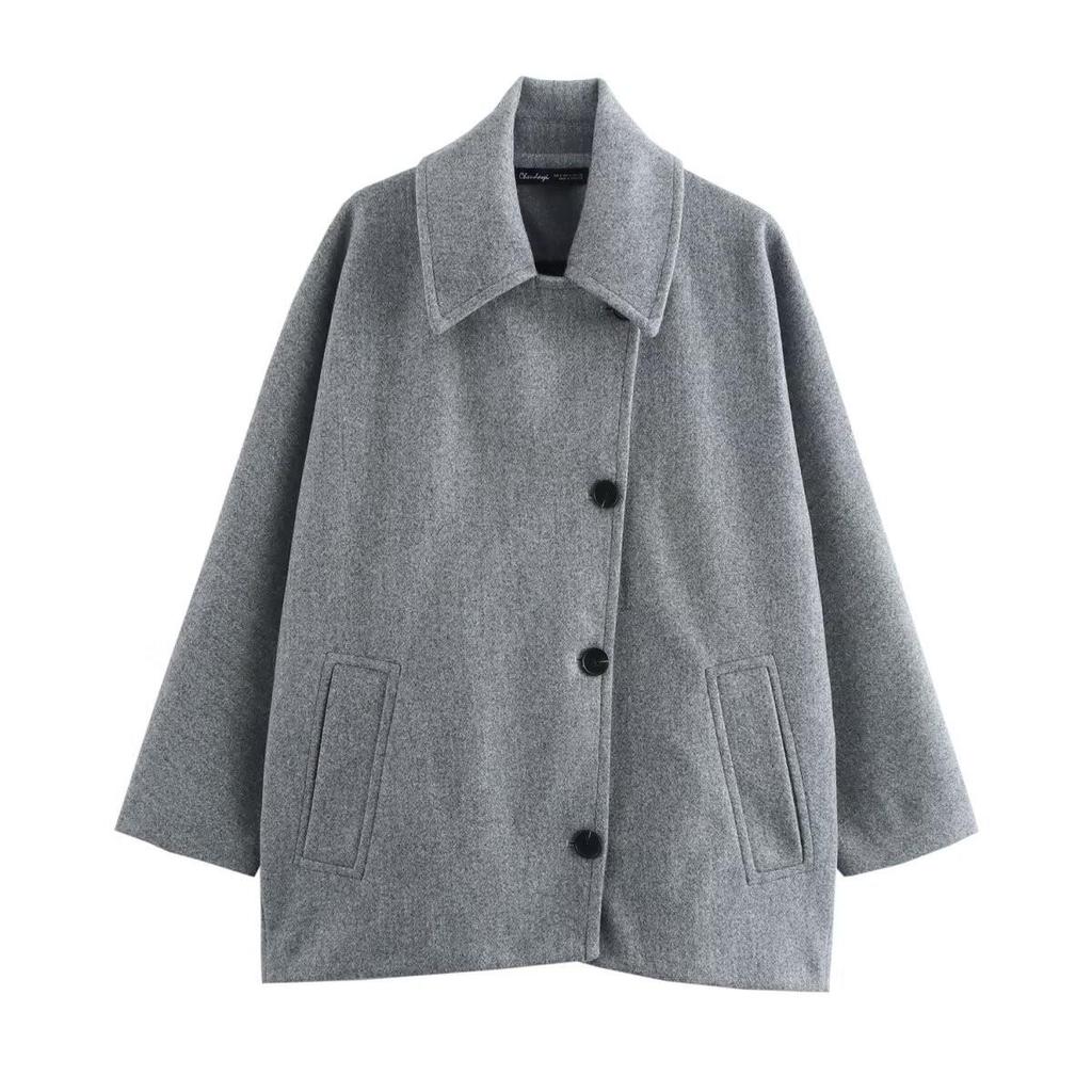 2024 Women's European & American Winter Lapel Long-Sleeve Fluffy Coat - Comfortable, Loose Fit