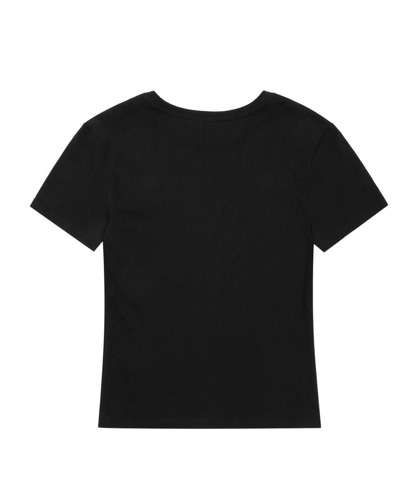 AAKAM Snap Gothic Half Top (Black)