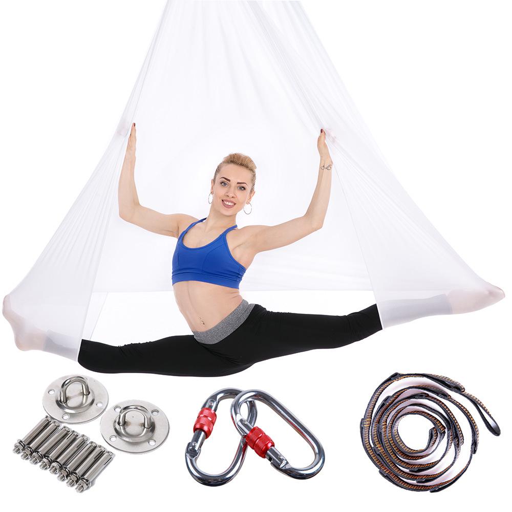 Shiyi Aerial Yoga Hammock with Micro-Elastic Straps for Home and Studio Use