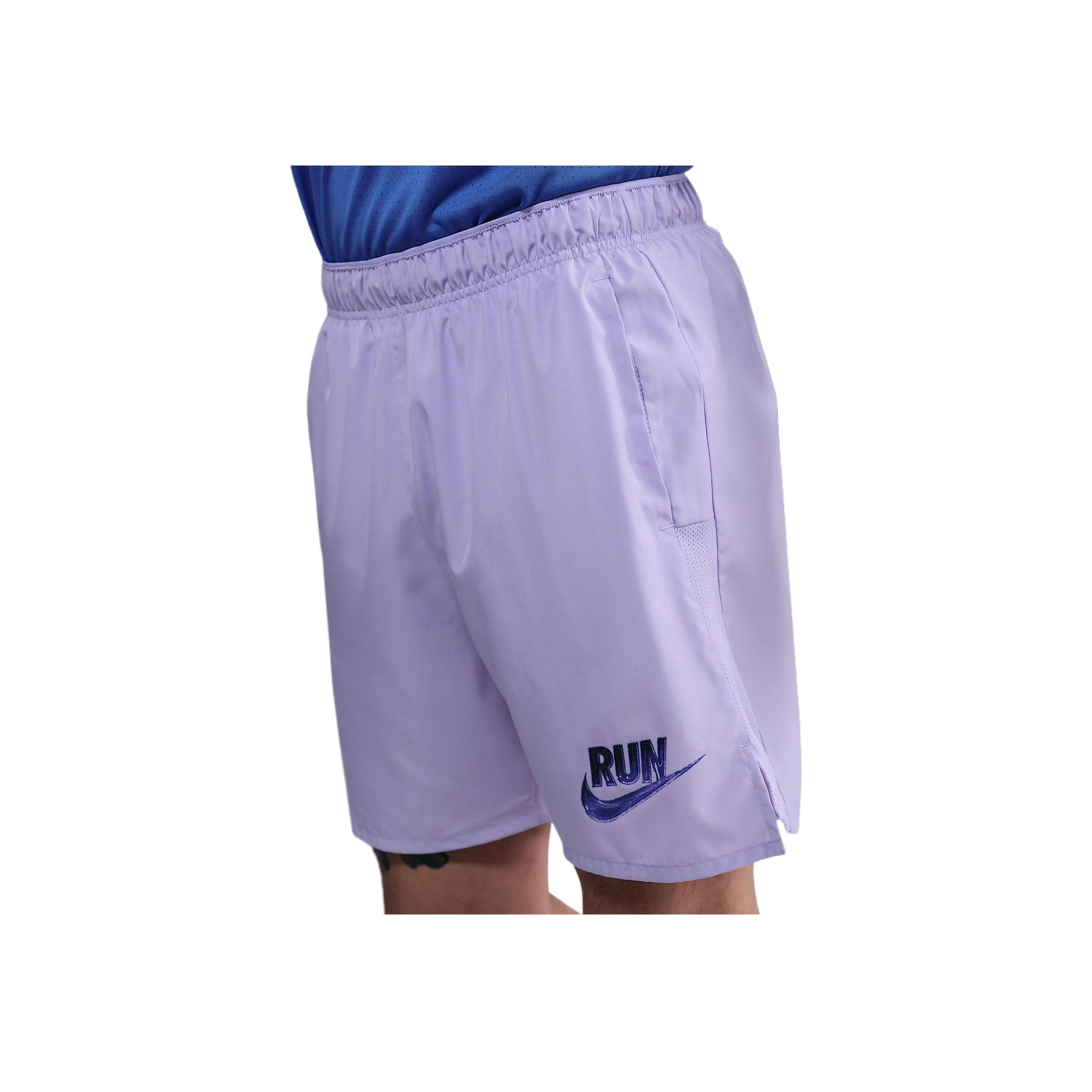 

Nike Challenger Run Comfortable Stylish Simple Solid Color Sports Shorts Men Shorts Purple HJ3567-515 L