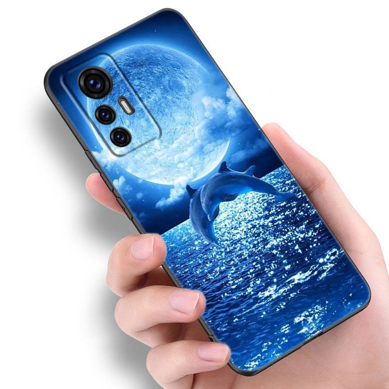 Ocean Golphin Dance Skaczące Etui na Telefon Dla Xiaomi Mi A2 8 9 SE Note 10 10T 11 12 Lite 9T 11T 12S 12T Pro A3 6X 12X Czarne Etui