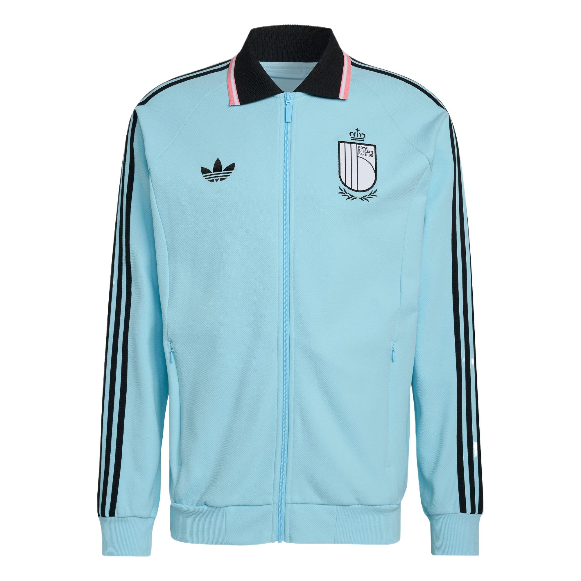 adidas Belgium 2026 Away Anthem Jacket Asia Sizing Frozen Blue Men s JZ6213 L