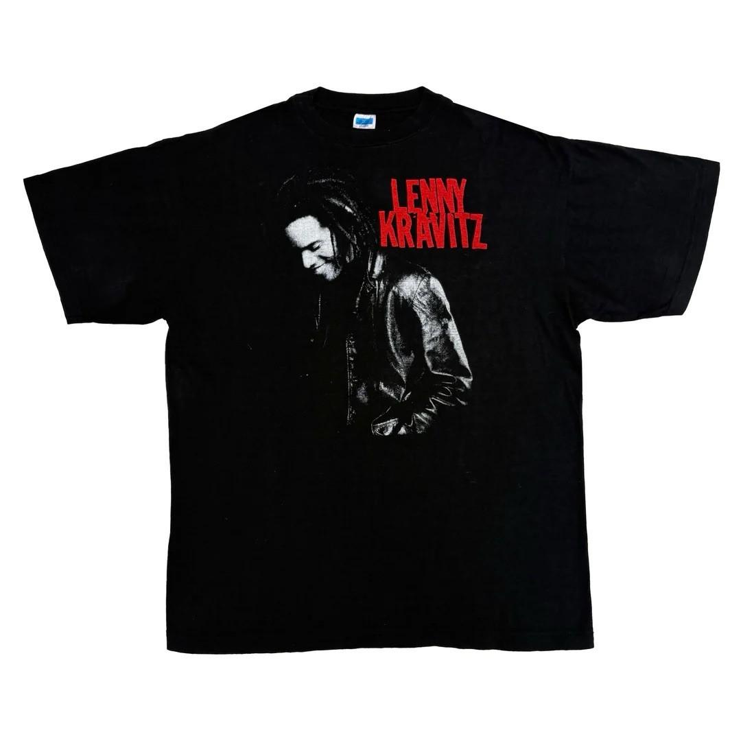 Lenny Kravitz 1990 90s Vintage Band Concert Tour Graphic Black Unisex T-Shirt XXXL