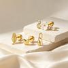 Damila  in Stock 925 Silver 18K Gold Plated Plant Design Series Flower Butterfly Leave Stud Earrings for Women Gift