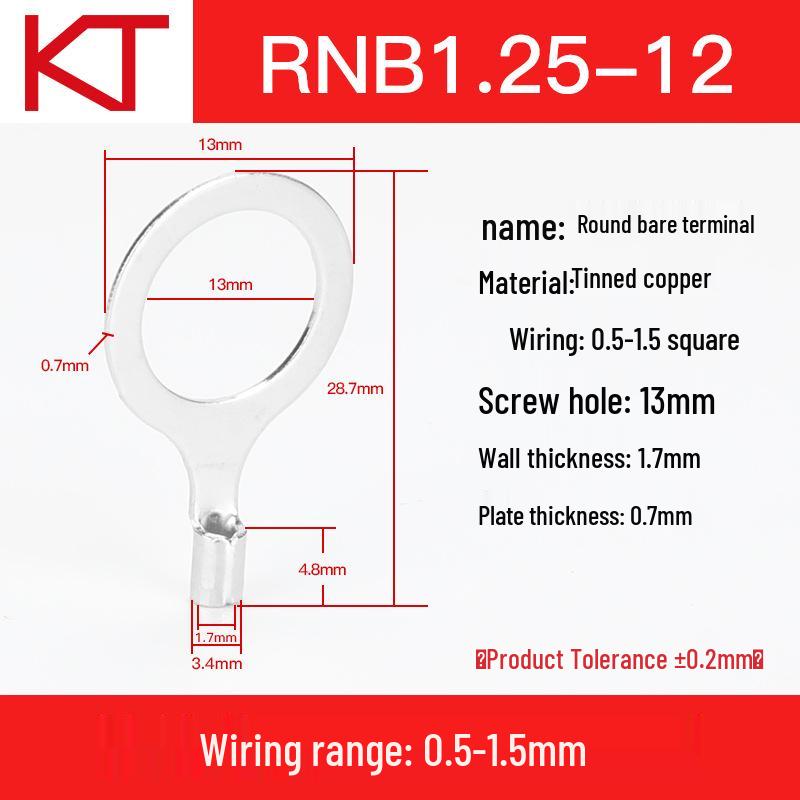 Kaisheng RNB1.25 Round Bare Crimp Terminal Block, 3-14 Gauge Options