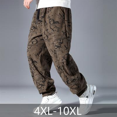Plus Size 4XL-10XL Fashion Oversize Pants Men Clothes Casual Elastic Waist Long Trousers