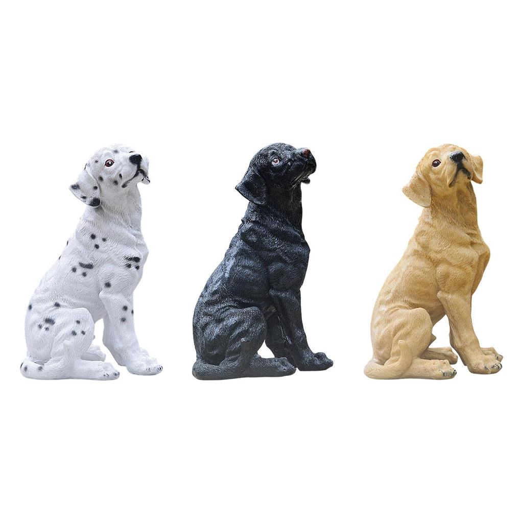 Dog Statue Animal Sculpture Resin Cute Creative Lawn Ornament Decorative