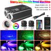 RGBW LED Fiber Optic Light Double Head Fiber Optic Star Ceiling Light Kit Bluetooth Car Roof Star Light Starry Sky Light