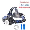 T6 LED Headlamp: Strong Light, Zoom, Induction, Ideal for Outdoor Use - Night Fishing and Mining.