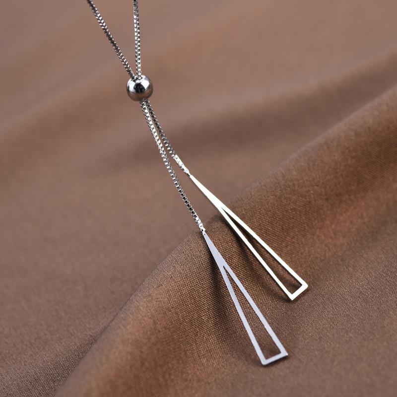 Steel Fashionforward Titanium Clavicle Necklace For Women In Gold Or Silver Stylish Design Geometric
