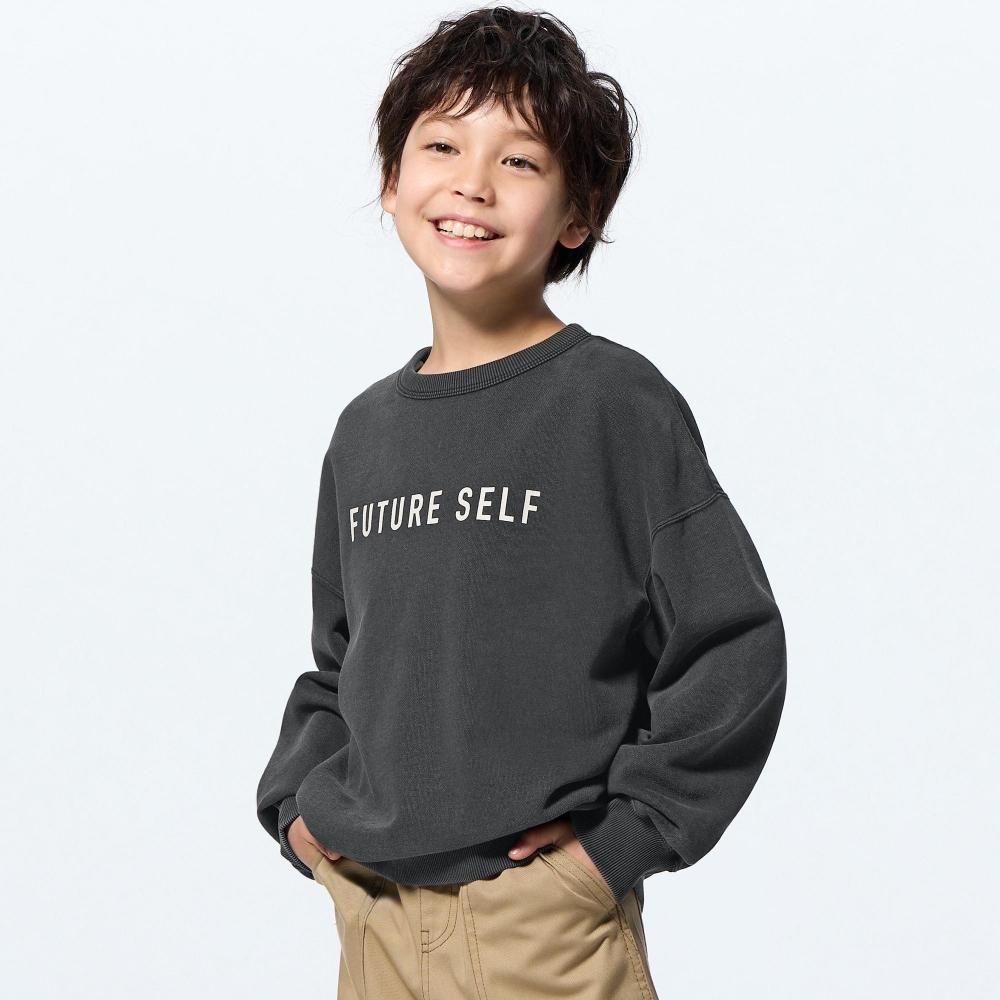 

Gu By Uniqlo Kids Унисекс Свитшот Пуловер 09 BLACK/100cm
