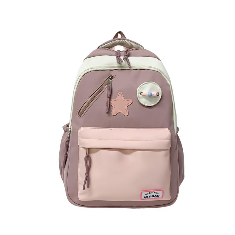 Schoolbag College Style Junior High School Students Elementary School Students Large Capacity Two-piece Set Class Backpack Cute Handheld Tuition Bag