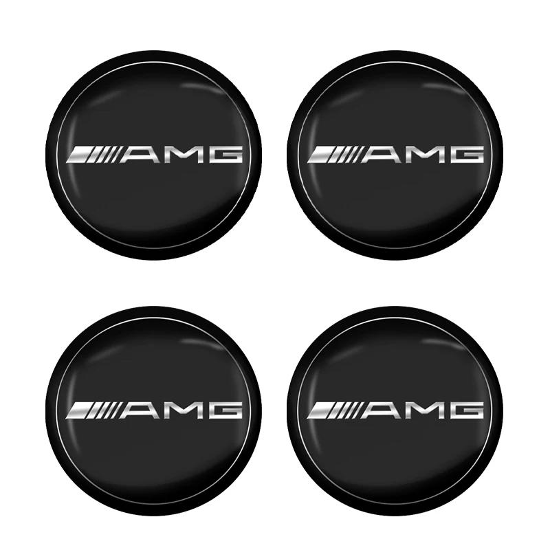 

4pcs Car Badge Wheel Center Cover Stickers Hub Caps Decal For Mercedes Benz B/C/E/S Class A Class C200L GLC GLK CLA Accessories