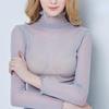 Sexy Women T Shirt See Through Transparent Mesh Tops Long Sleeve Sheer Slim Ladies Turtleneck Bright T-Shirt Top