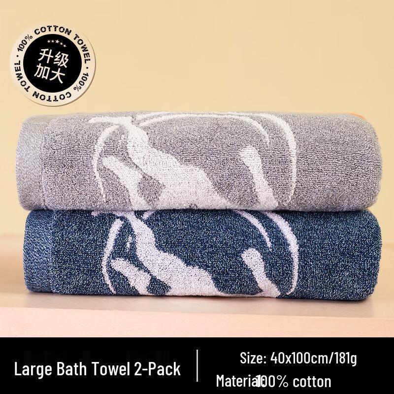 Wenlong Extended Absorbent Sports Towel 40x100cm (2-Pack)