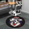 1PC Christmas Wolf Office Round Area Rug,  Mat Suitable ForOffice, Under Office Chairs Bedroom Living Room Home Decor, Room Deco