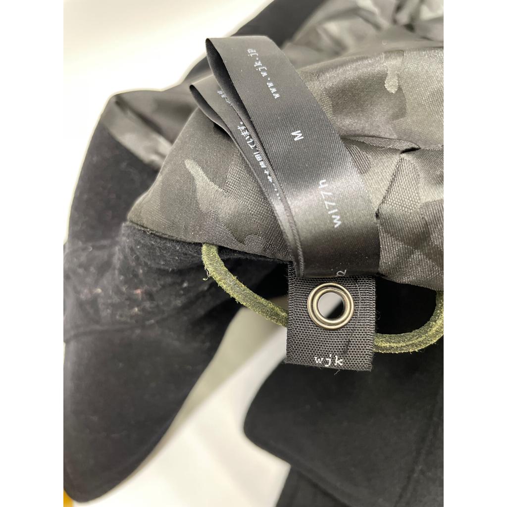 WJK Black 1822 WI77h Melton Wool Peacoat Coat M blackUsed