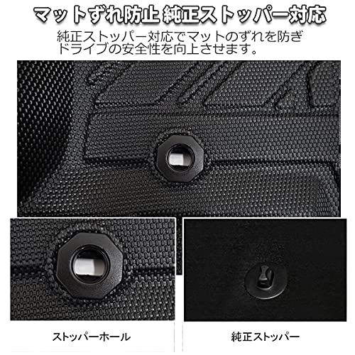 Wellvie Custom Floor Mats for the New Prado (150 Series), Third-Row Seats, 7-Passenger, with Mudguards, Custom-Designed for the Third Row, Waterproof,