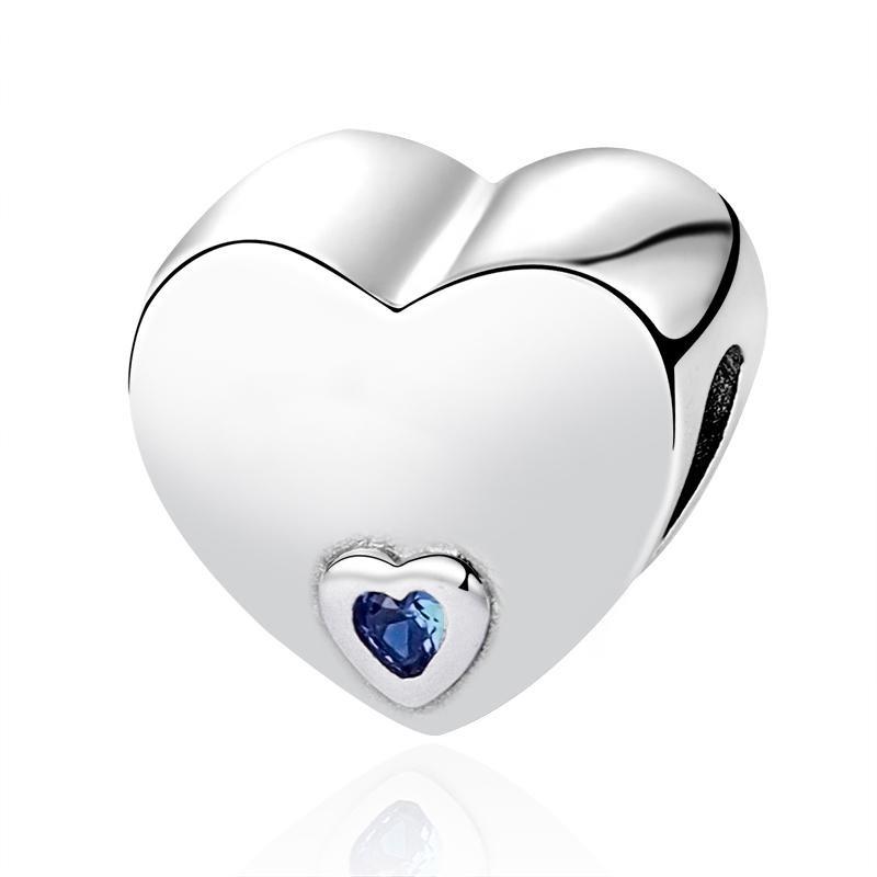 New Hollowed Out Heart-Shaped Charm Bead Fits Perfectly With Original Decorative Bracelet Women'S Jewelry Amulet Copper