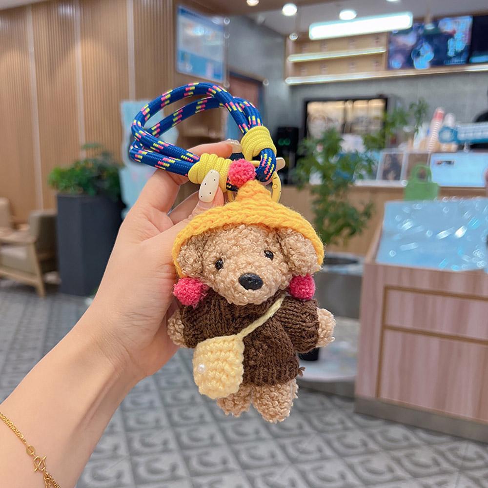 Cute Little Dog Pendant Plush Animals Doll Bag Charm Backpack Hanging Piece Car Girl Accessories Gift A555 Bag Charm