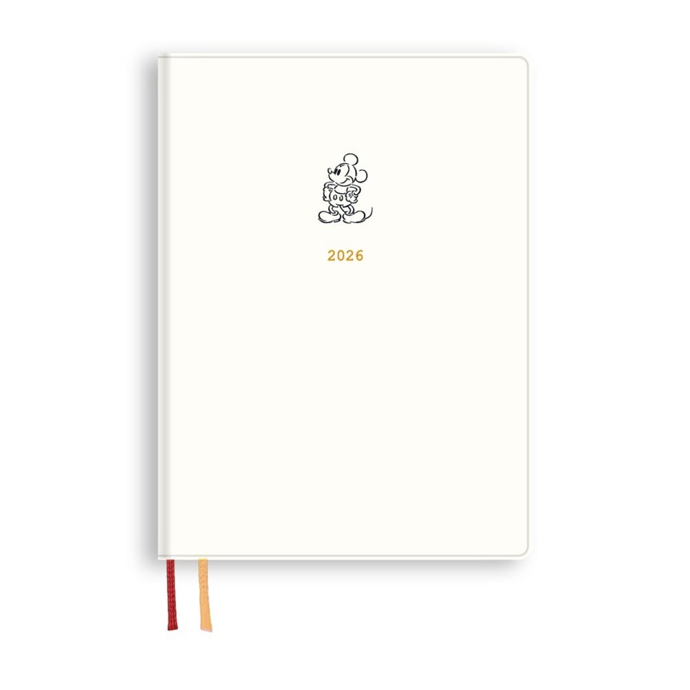 

Daigo 2026 Disney Еженедельный планер Микки, начало декабря 2025, левый, B6, Мышь, Белый, E6205, белый