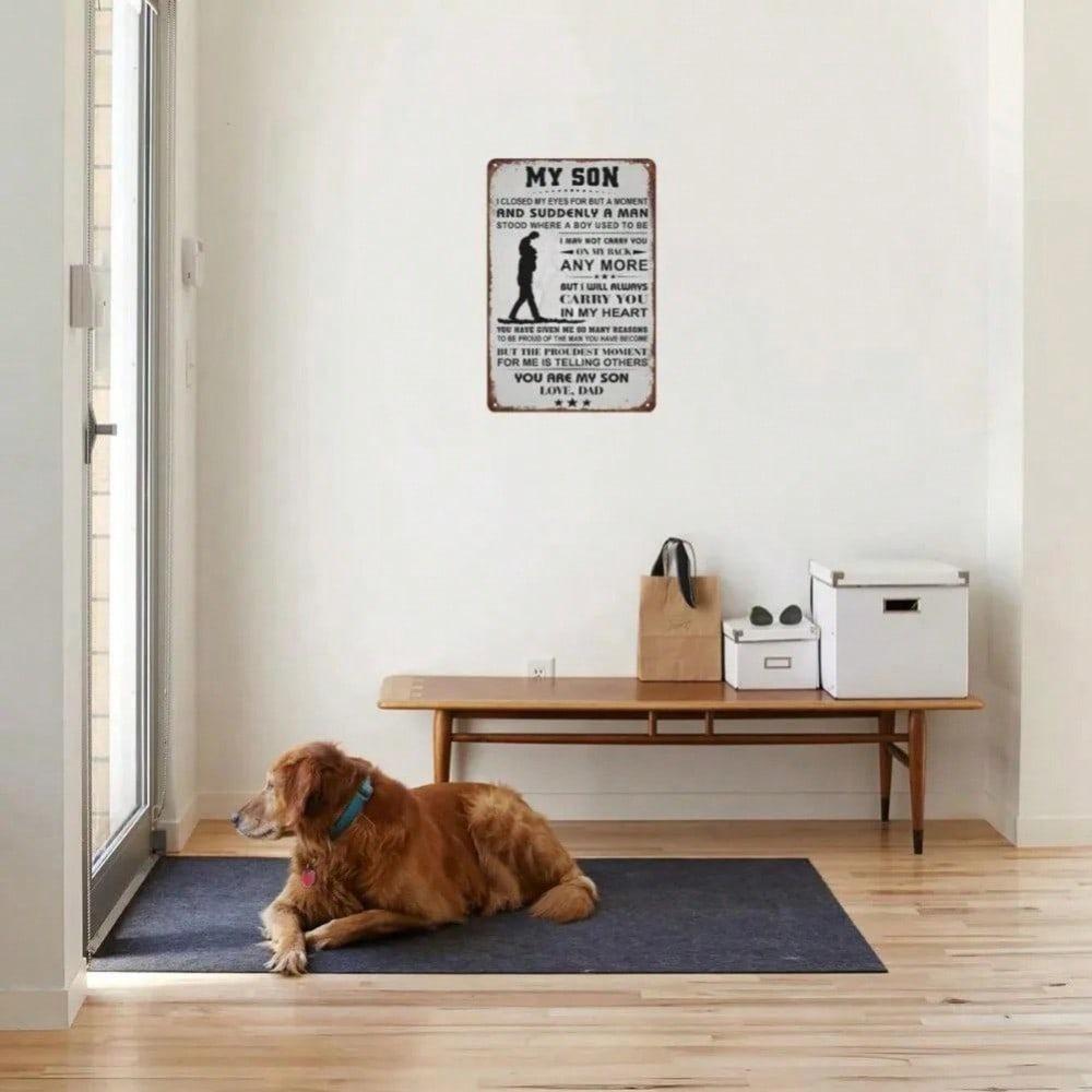 Tin Sign My Dad My Hero Father's Day Gift Rustic Home Decor