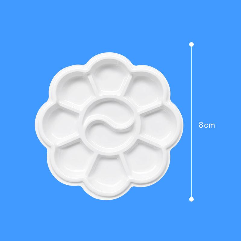 20/30PCS Mini flower-shaped plastic paint palette - Artistic painting tray, mixed with watercolor, acrylic and gouache pigments