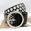 Punk PU Leather Belt Korean Style Y2K Girl Waistband Fashion Wide Waistband  Men