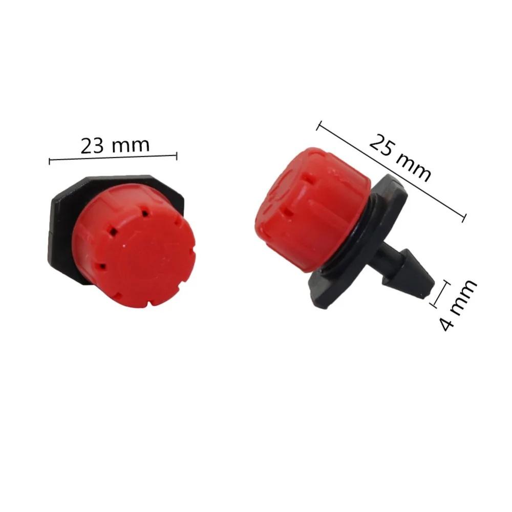 100Pcs Adjustable 4/7mm Micro Nozzles 8 Hole Dripper Emitter Watering Sprinkler Anti-Clogging For Flower Vegetable Irrigation