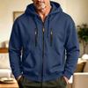 Herren Zip-Up Hoodie mit mehreren Taschen, Athletisches Lässiges Sweatshirt