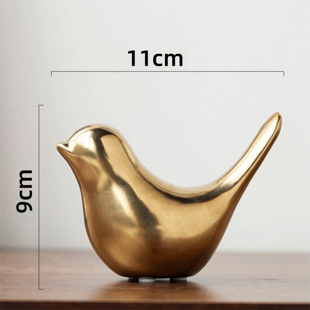 Nordic Style Bird Sculpture Black White Bookshelf Bird Ceramic Figurines Modern Art Deco Animal Statue Ornaments Office Decor