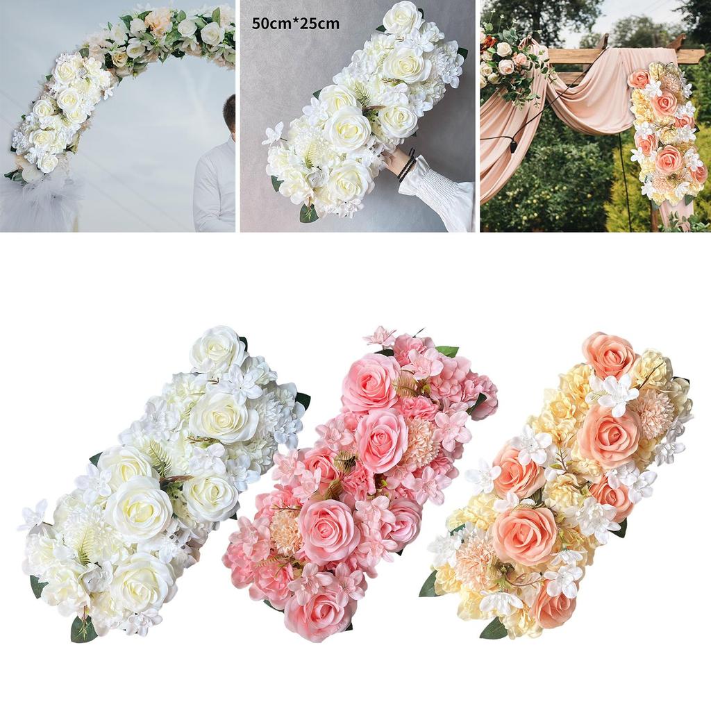Realistic Flowers Panel DIY Arch Flower Row for Event Ceremony Wall Baby Shower Decor
