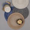 1PC 18cm Round Woven Non-slip Placemat Coaster Insulation Pad Mug Cup Table Mat Home Decor Kitchen Accessory