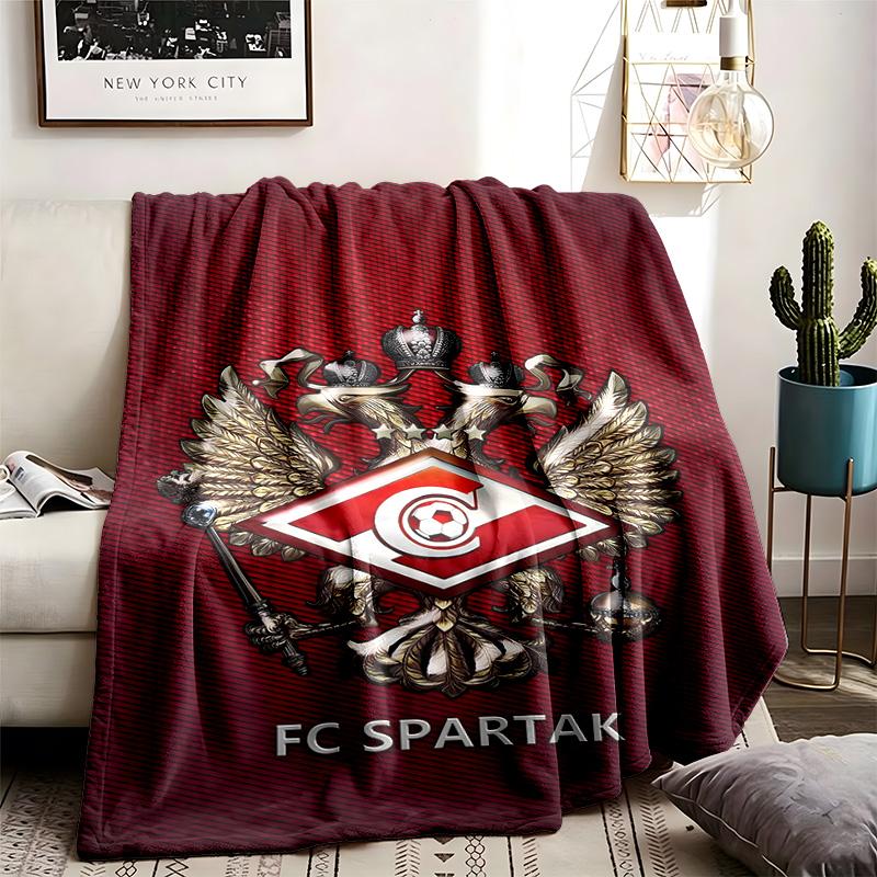 FC Spartak Moscow Theme Personalized Outdoor Flannel Blankets Soft And Suitable For All Seasons Perfect For Sofas Beds And Camping