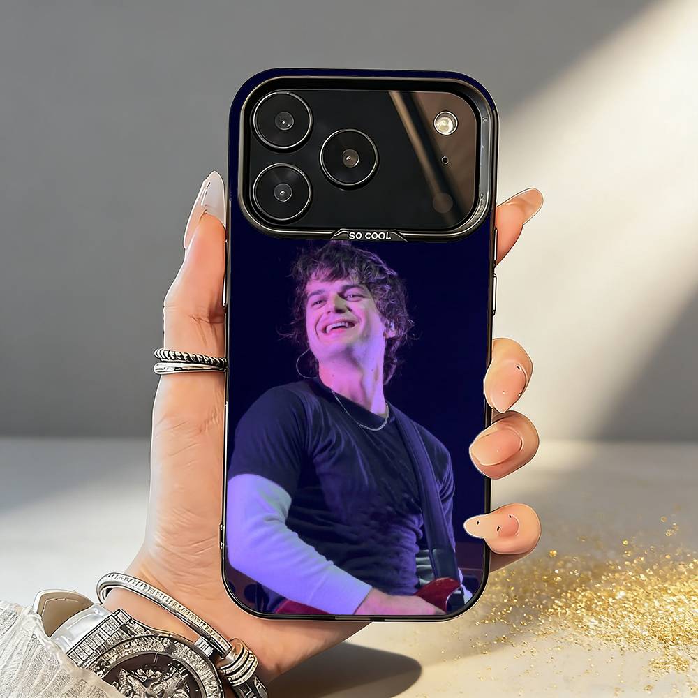 Joe K-Keery D-Djo Phone Case For iPhone17,16,15,14,13,12,11,Pro,MAX Gray Matte Silicone Black Cover