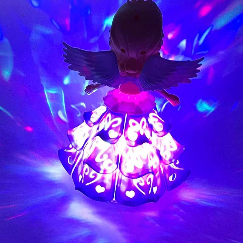 Kids Electric Toy Cartoon Pretty Angel Princess Toy With Light Music Gimbal Walking Toys Kids Light-emitting Toys Birthday Gifts