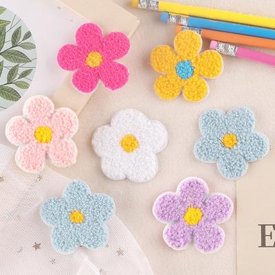 Patch Embroidery Label Sunflower Towel Embroidery Cloth Sticker Clothing Accessories Badge Hand Account DIY Cloth Label Embroidery Sticker